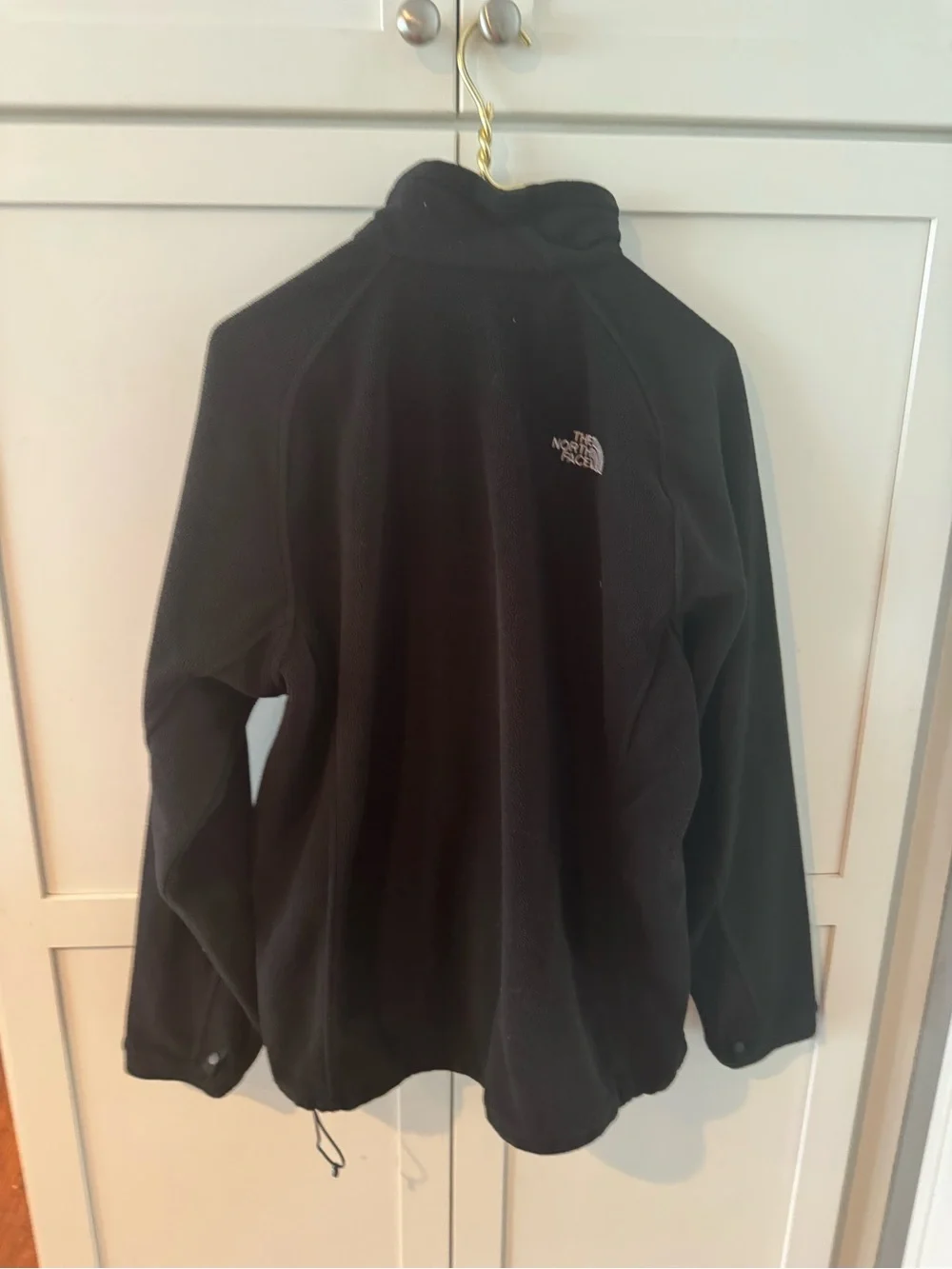 The North Face Black Fleece Jacket with Logo Patch men large